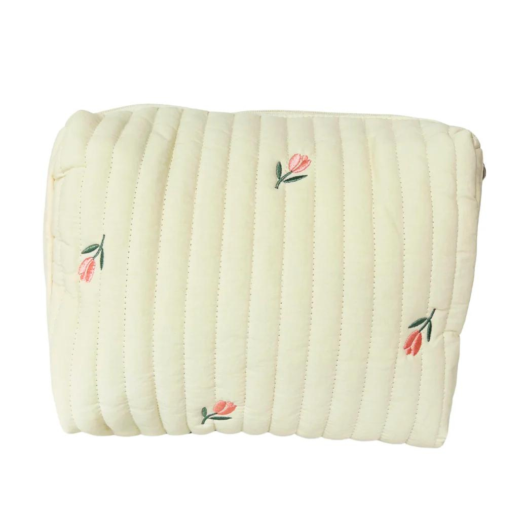 Sac à Langer Maternité Fleurs, Trousse de Rangement et Couverture