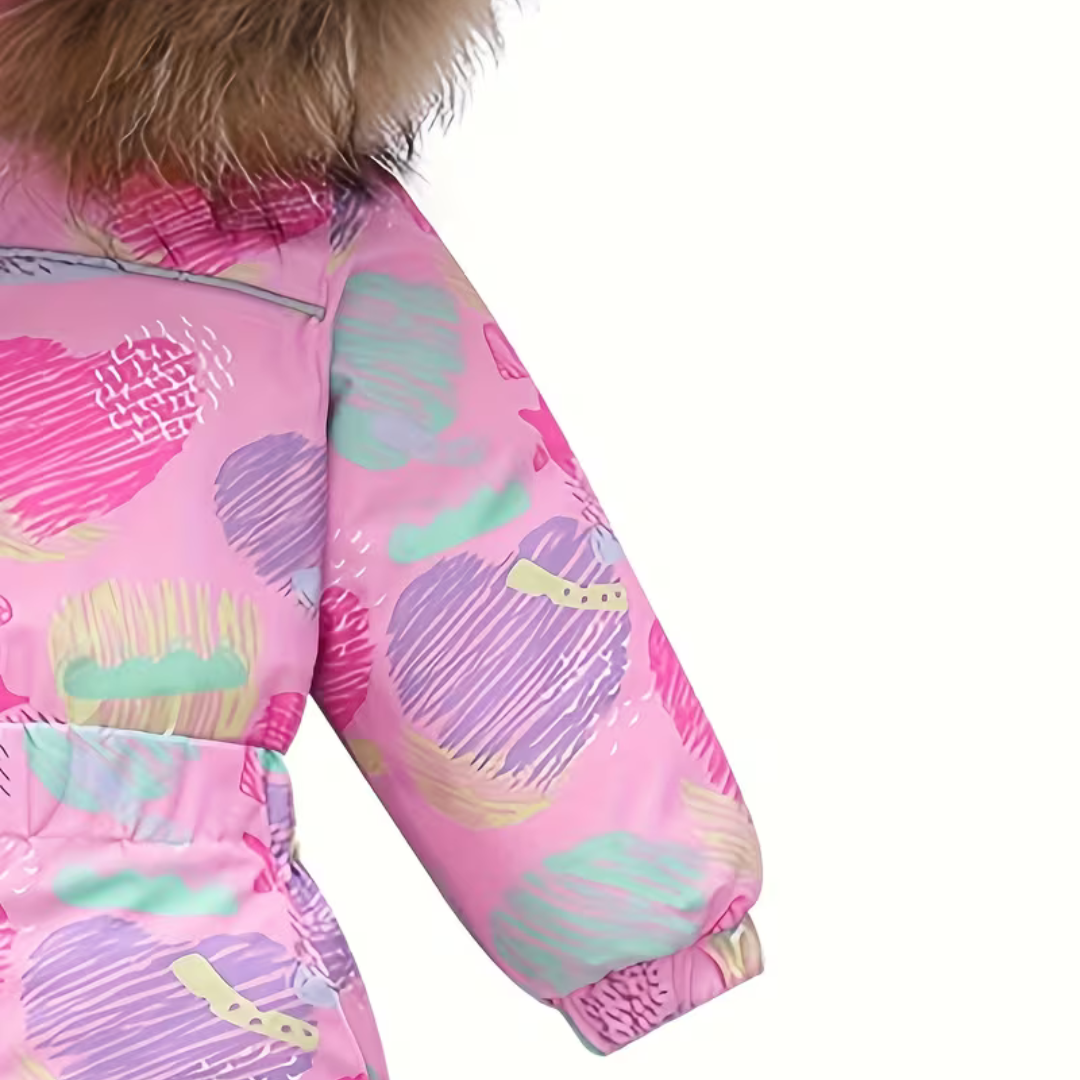 Combinaison de Ski Enfant avec Capuche Fourrure - Louba