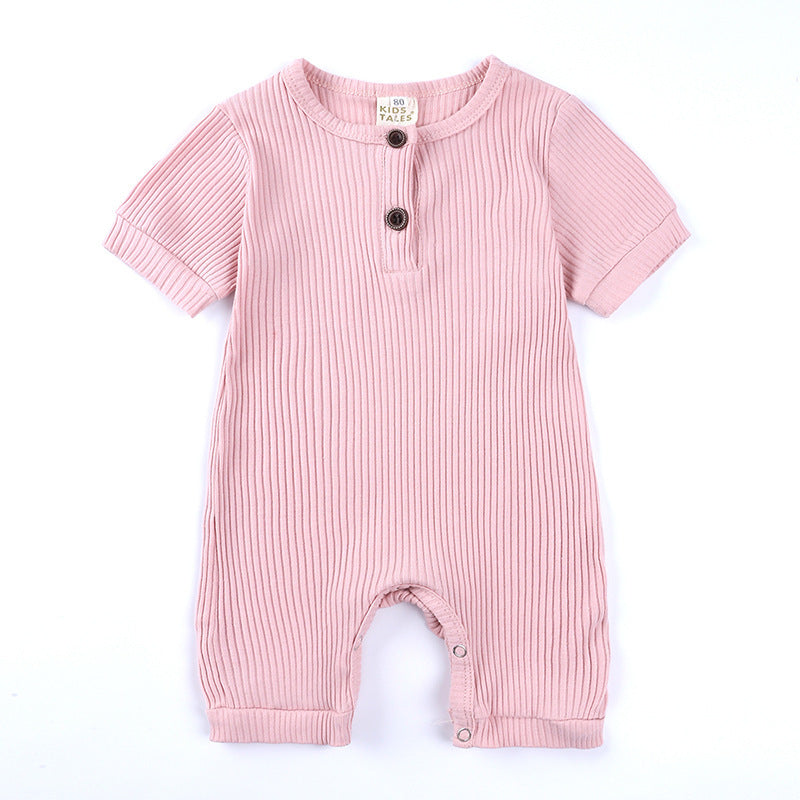 Barboteuse Bébé Coton - Manches Courtes