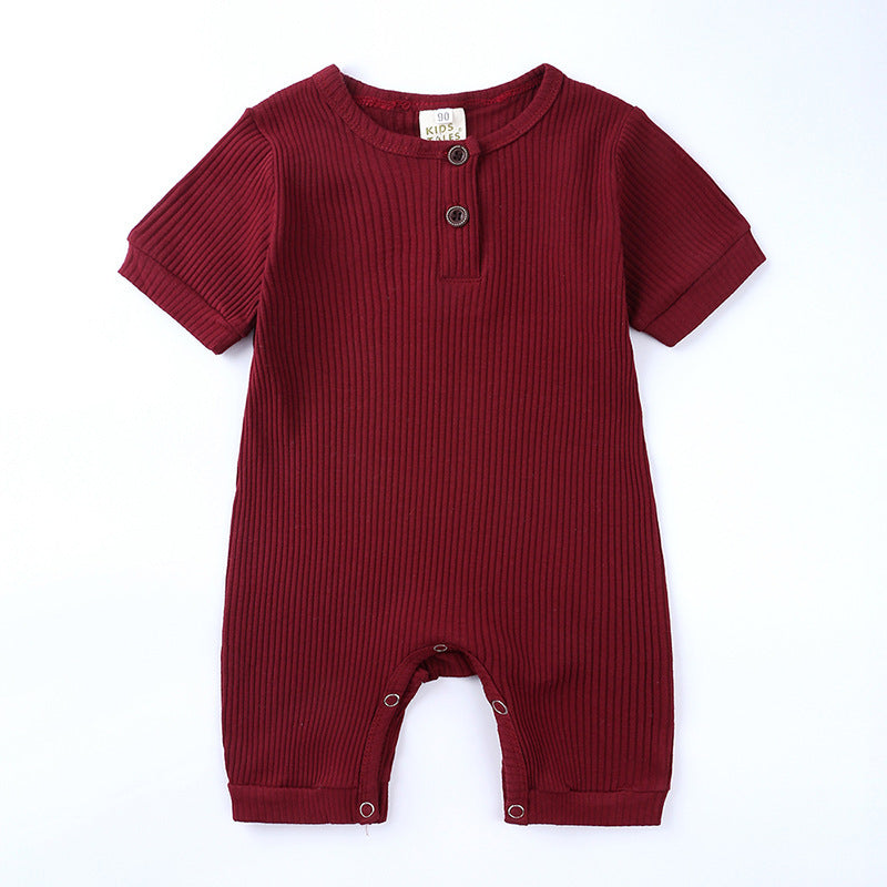 Barboteuse Bébé Coton - Manches Courtes