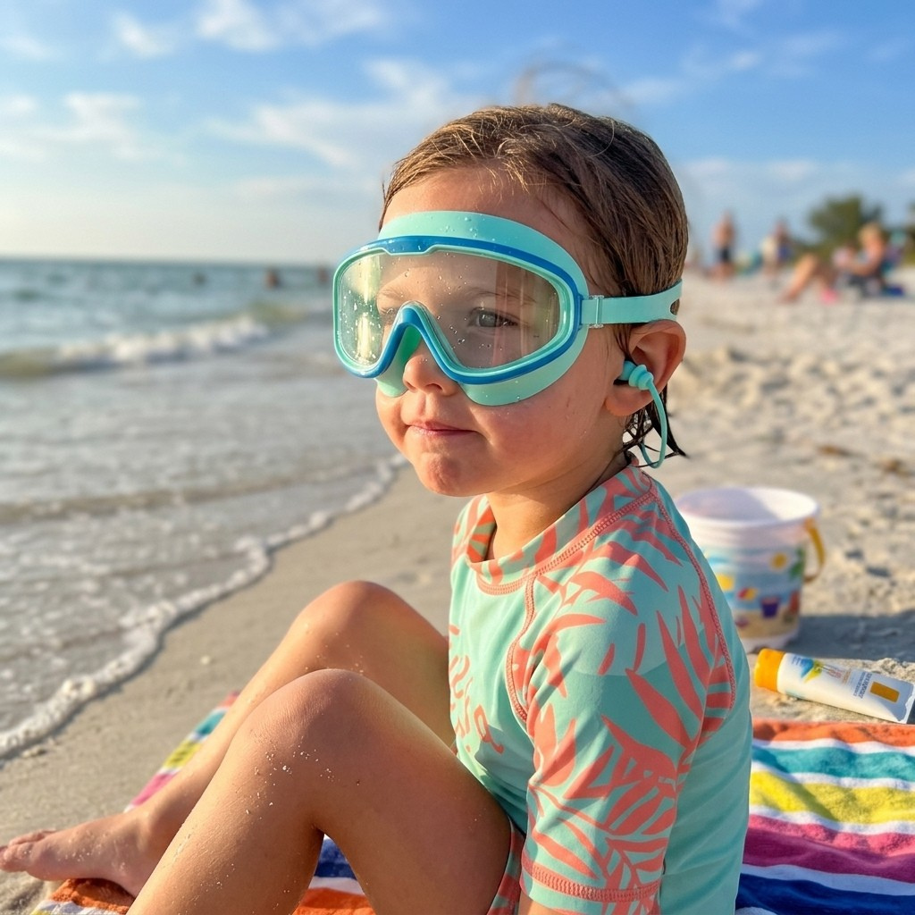 Masque de natation enfant avec bouchons d&