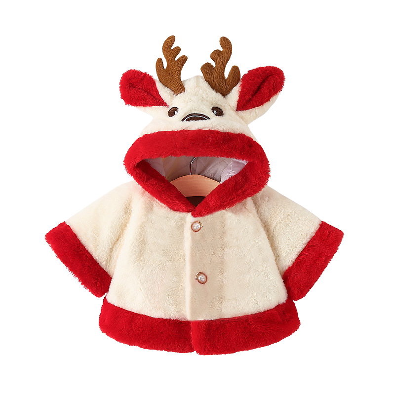 Manteau Bébé Cerf Polaire en Fausse Fourrure