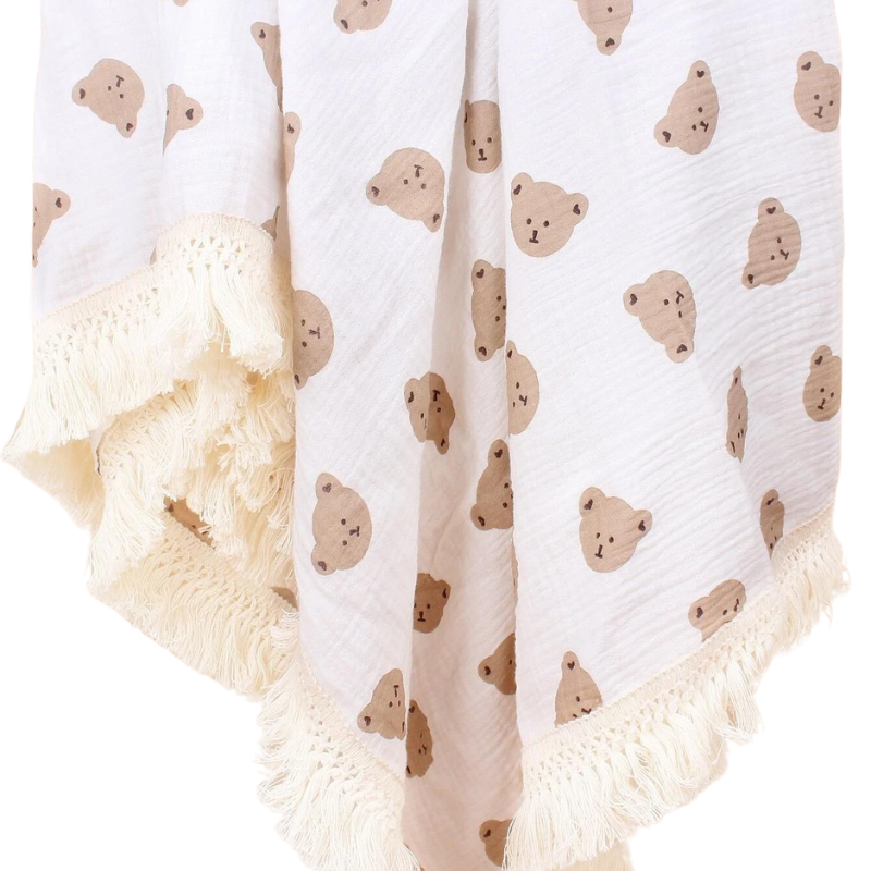 Couverture Bébé frange - Ourson