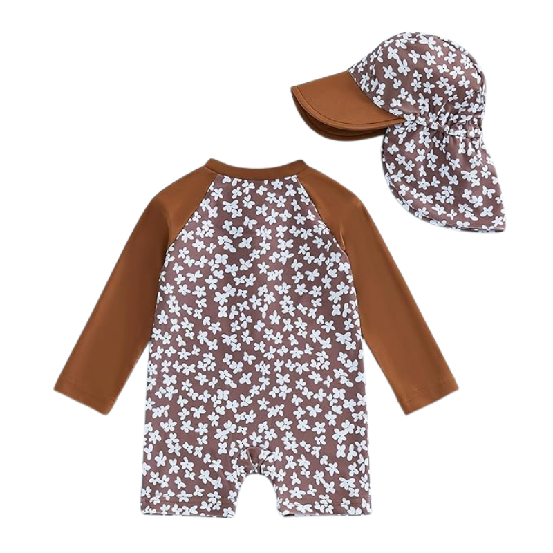 Maillot de Bain Bébé Fille avec Casquette - Lindsay