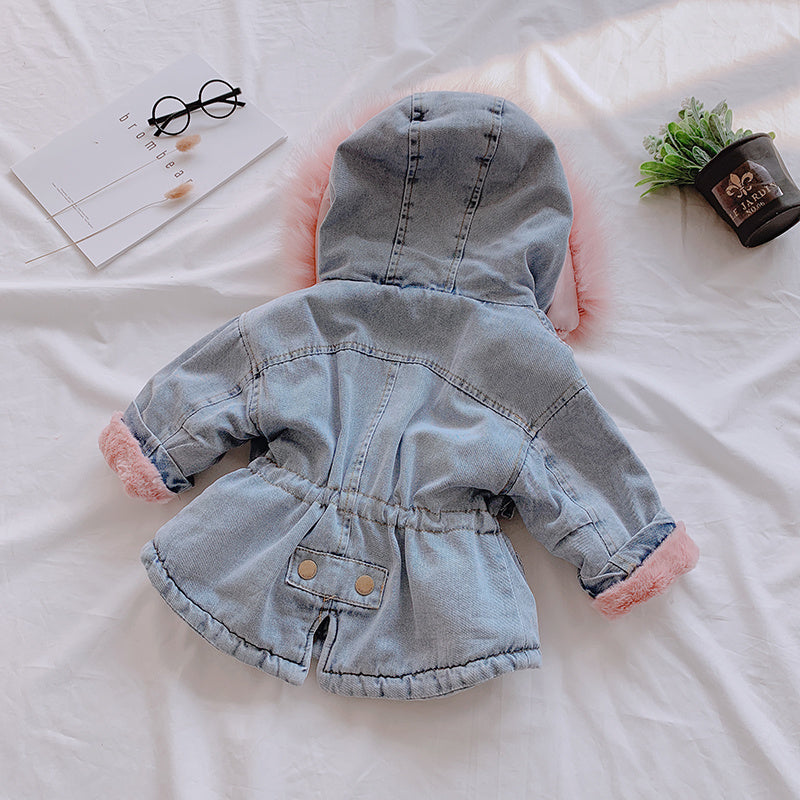Manteau Bébé Jeans Fourrure