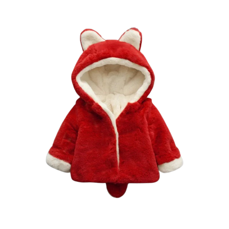 Manteau Bébé Lapin Polaire en Fausse Fourrure