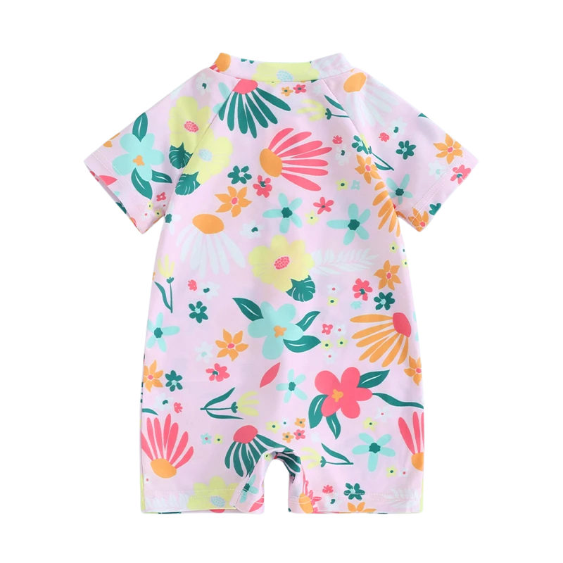 Maillot de Bain Bébé Fille Manches Courtes