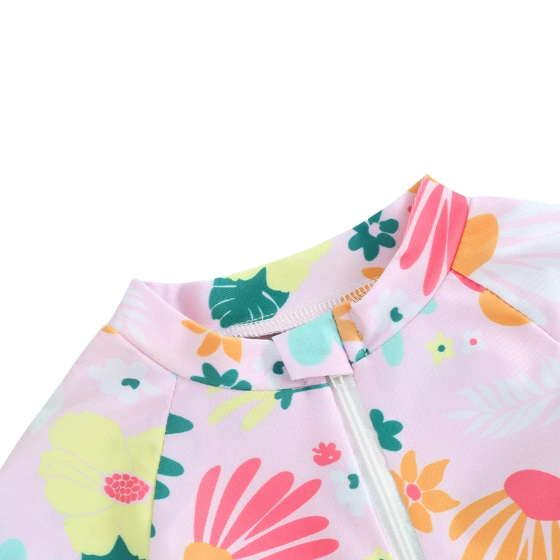Maillot de Bain Bébé Fille Manches Courtes