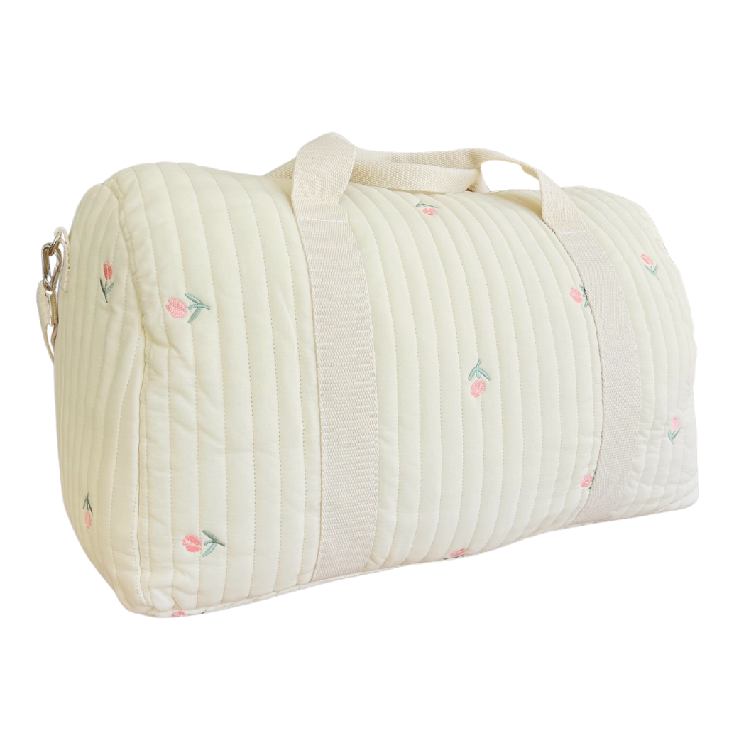 Sac à Langer Maternité Fleurs, Trousse de Rangement et Couverture