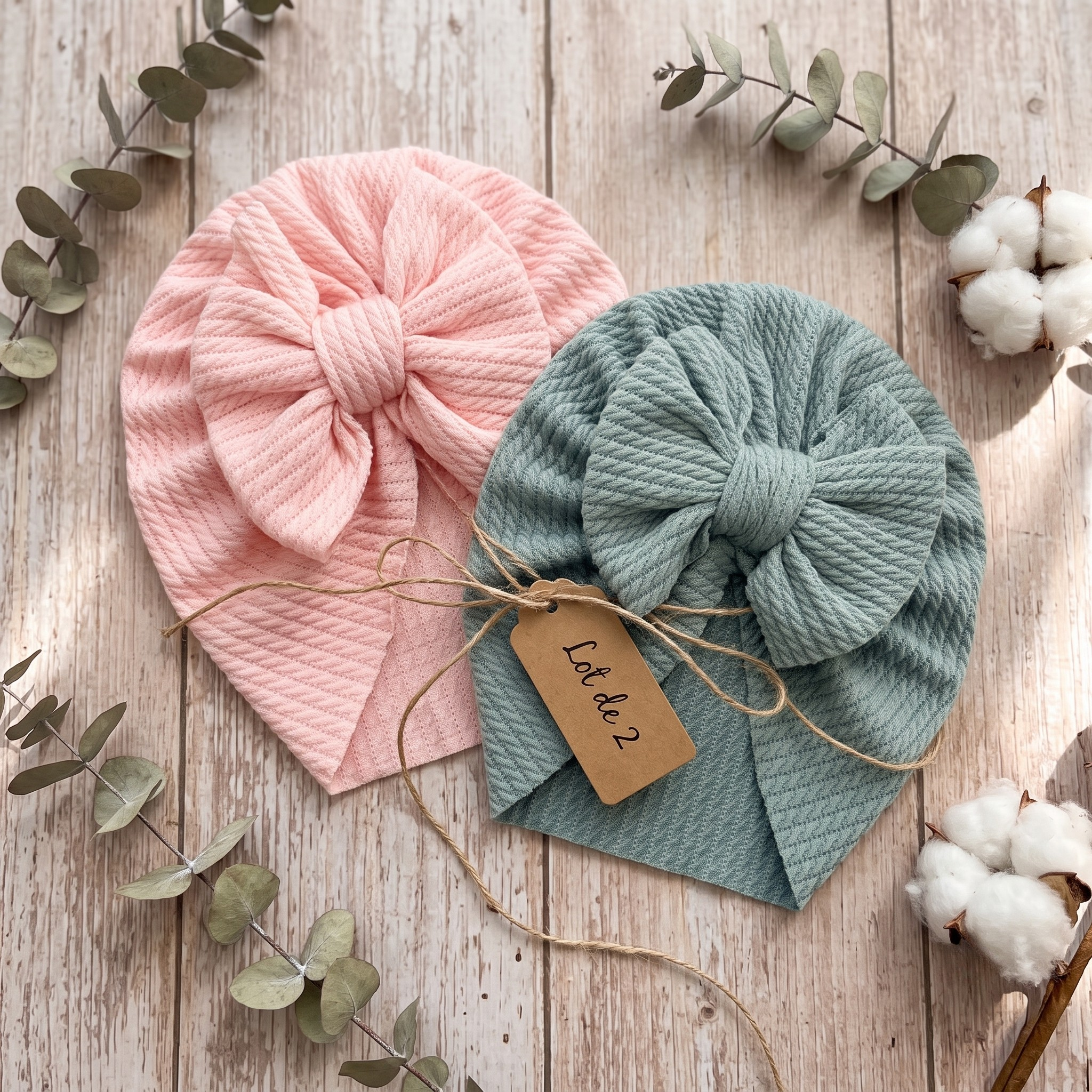Baby-Mädchen Turban mit Schleife