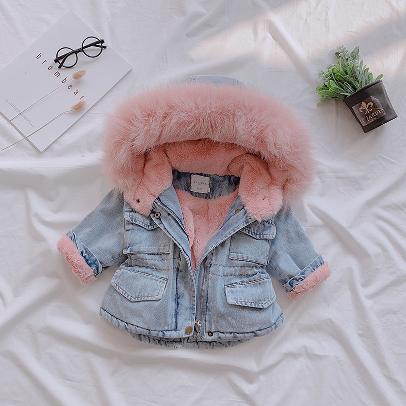 Manteau Bébé Jeans Fourrure
