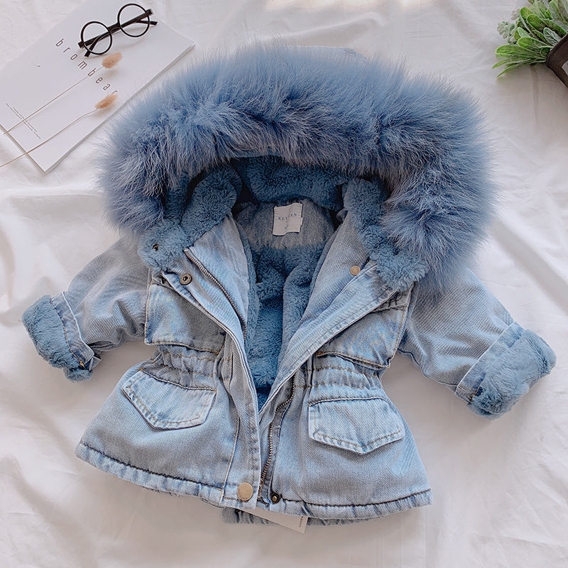 Manteau Bébé Jeans Fourrure