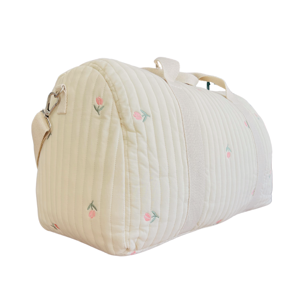 Sac à Langer Maternité Fleurs, Trousse de Rangement et Couverture