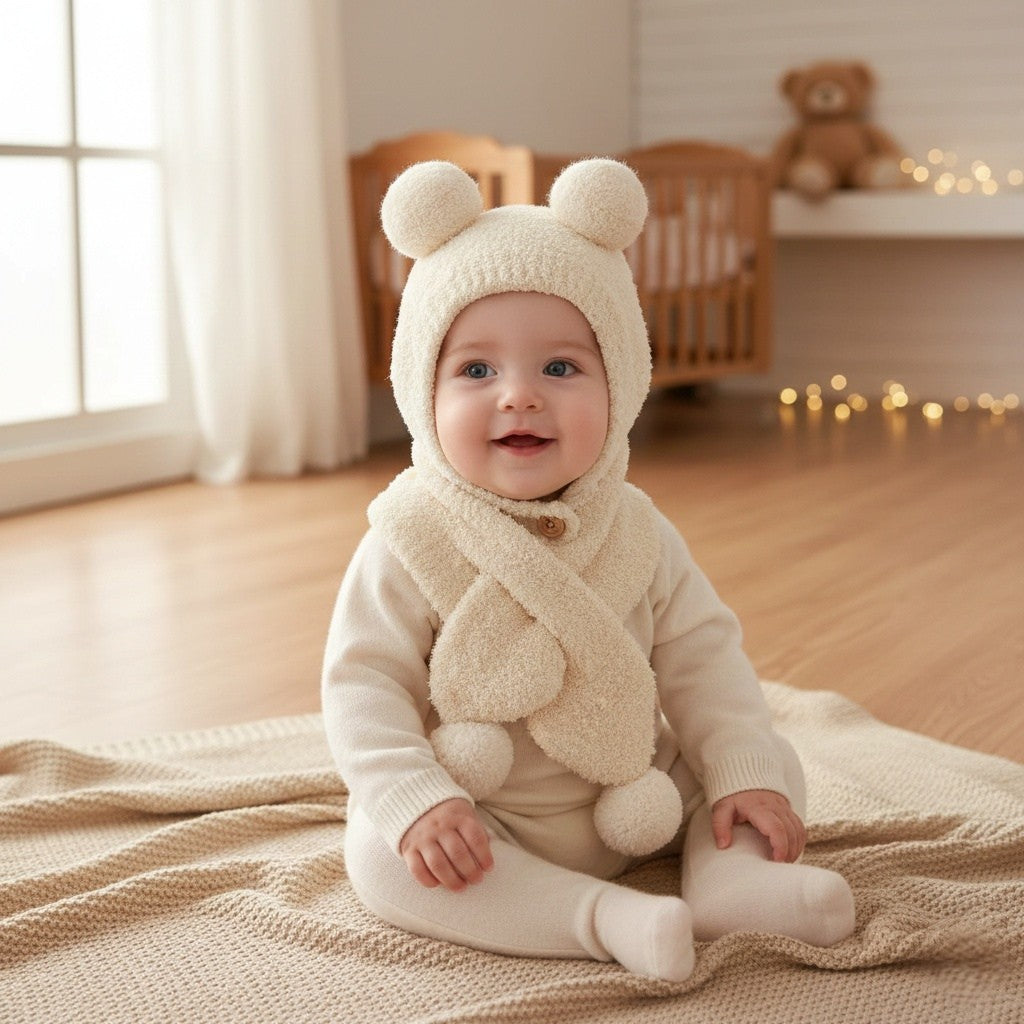 Bonnet Bébé avec Écharpe