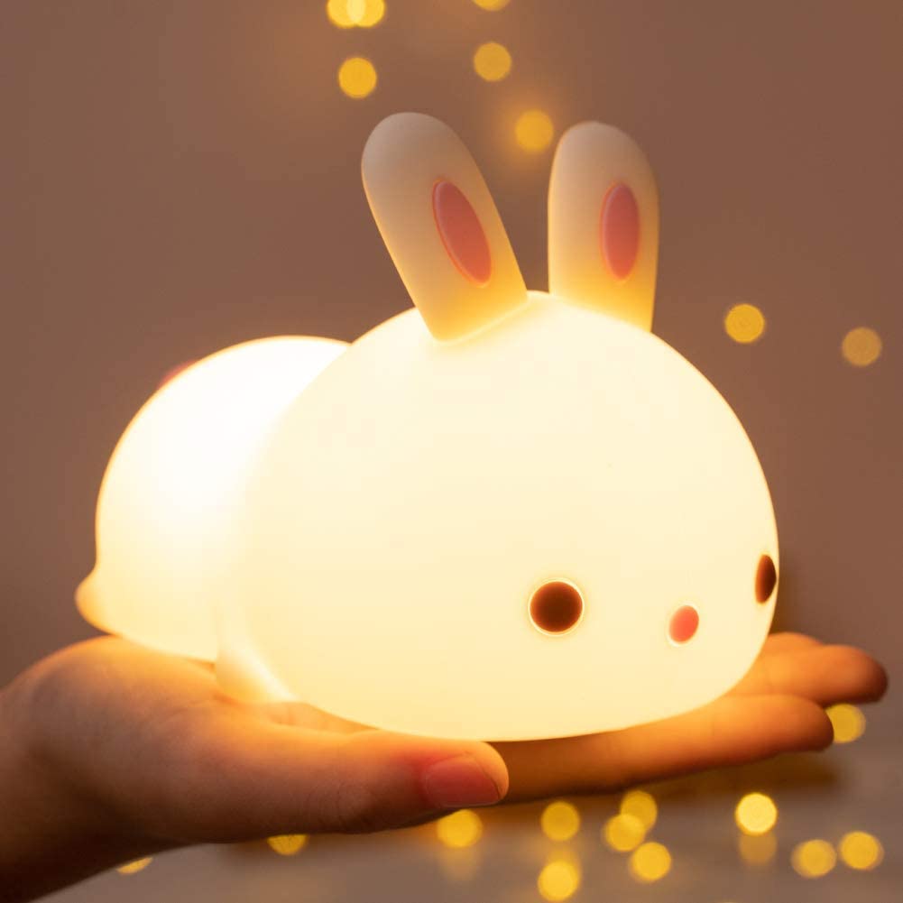 Veilleuse LED Rechargeable en Silicone pour Bébé - Lapin