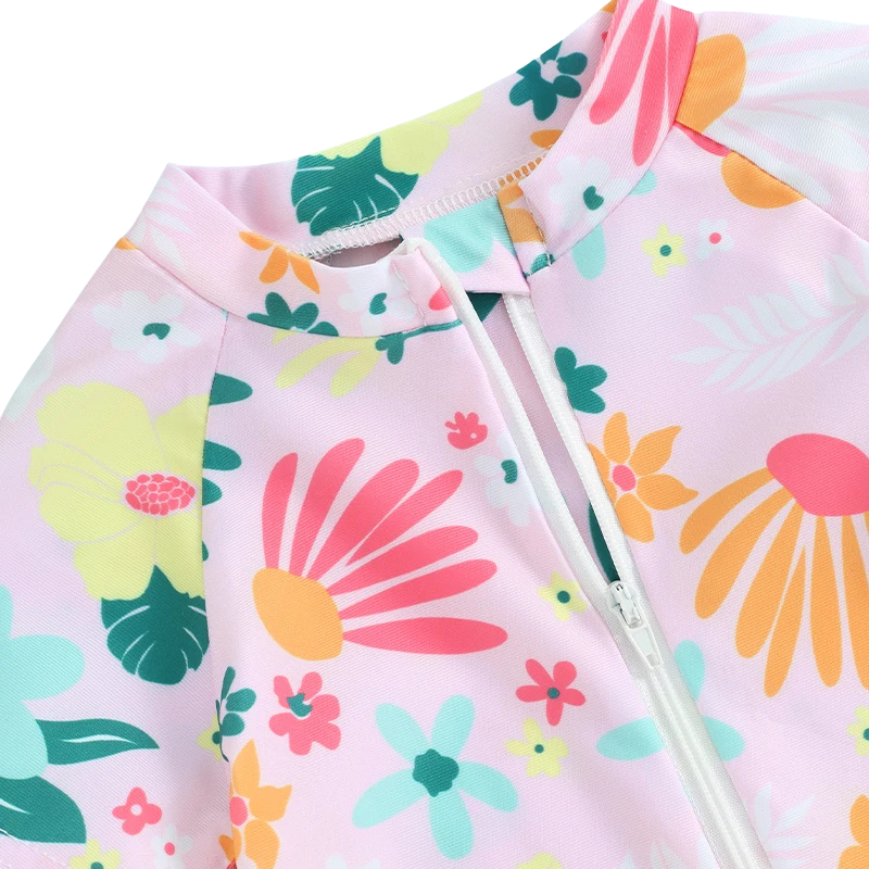 Maillot de Bain Bébé Fille Manches Courtes