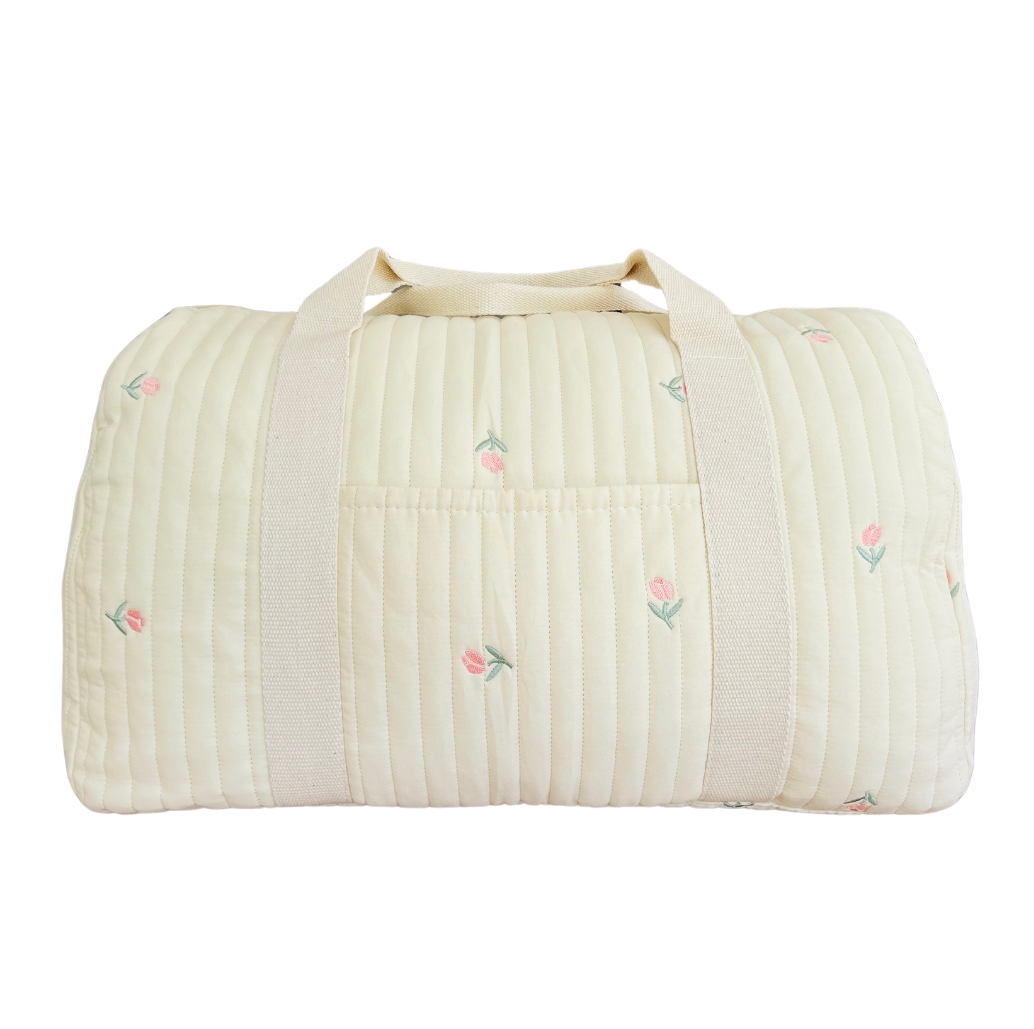 Sac à Langer Maternité Fleurs, Trousse de Rangement et Couverture