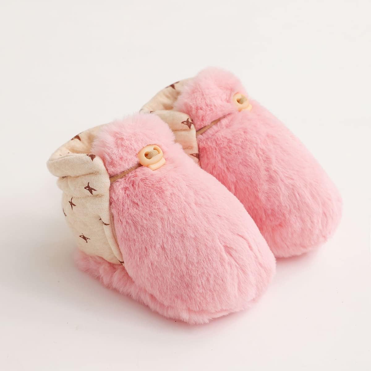 Chaussons fourrés pour bébé réversible