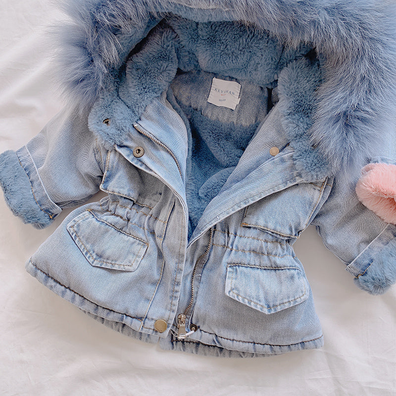 Manteau Bébé Jeans Fourrure