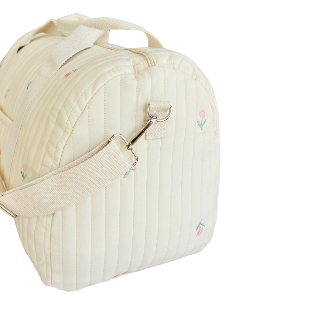 Sac à Langer Maternité Fleurs, Trousse de Rangement et Couverture