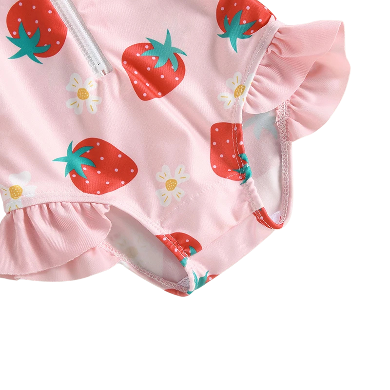 Maillot de Bain Bébé Fille avec Chapeau