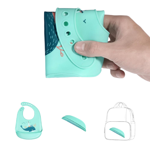 Bavoir en Silicone Imperméable pour Bébé - Animaux