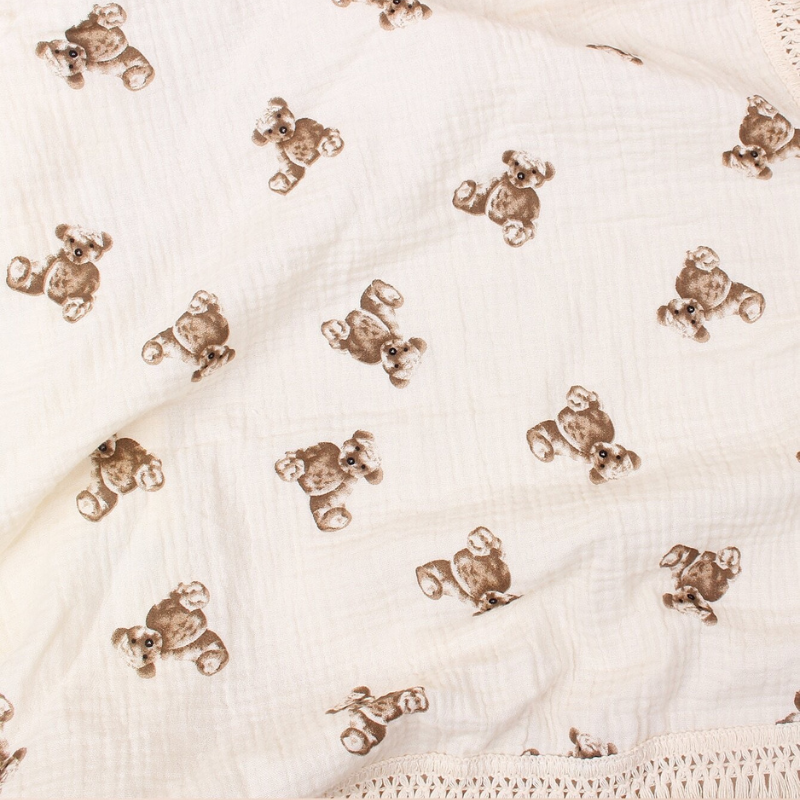 Couverture Bébé frange - Ourson