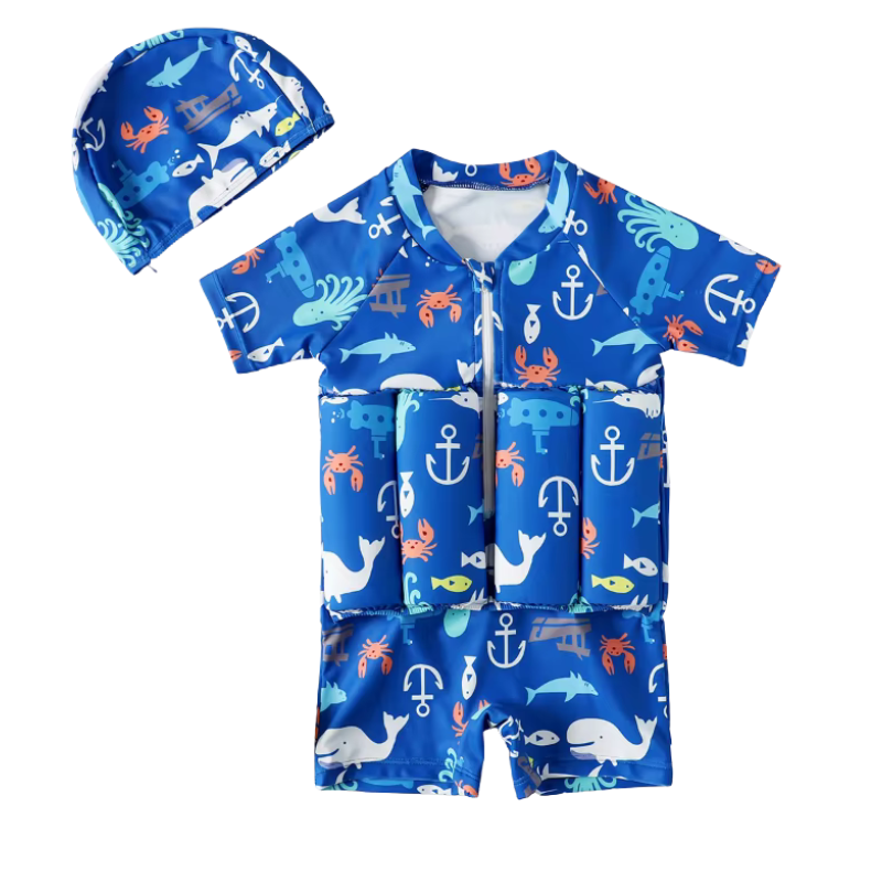 Maillot de bain bouée bébé et Bonnet