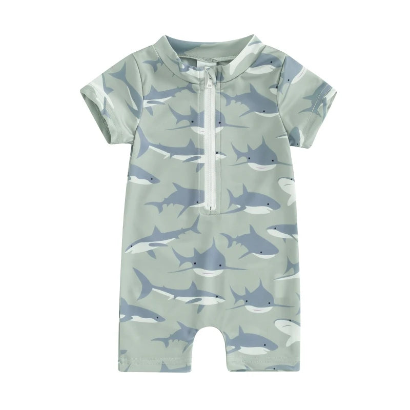 Maillot de Bain Bébé Garçon Manches Courtes