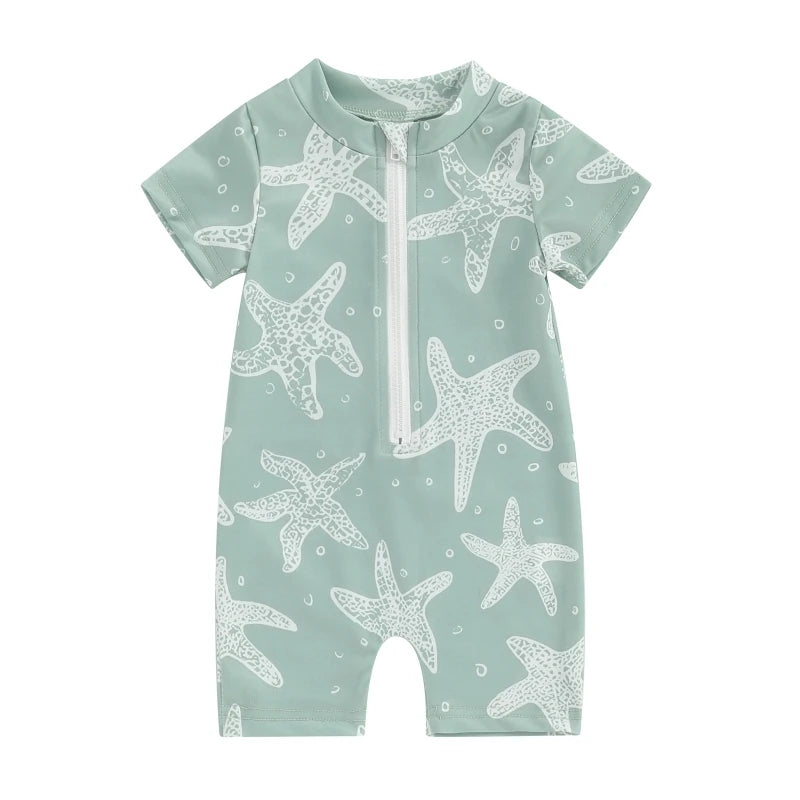 Maillot de Bain Bébé Garçon Manches Courtes