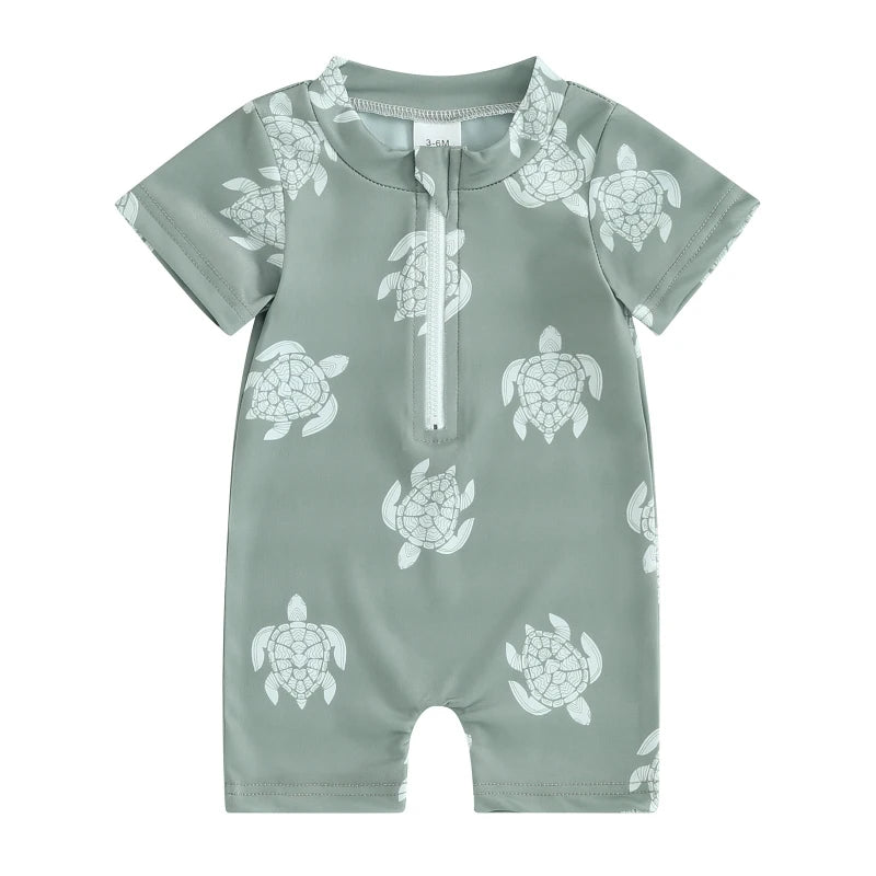 Maillot de Bain Bébé Garçon Manches Courtes