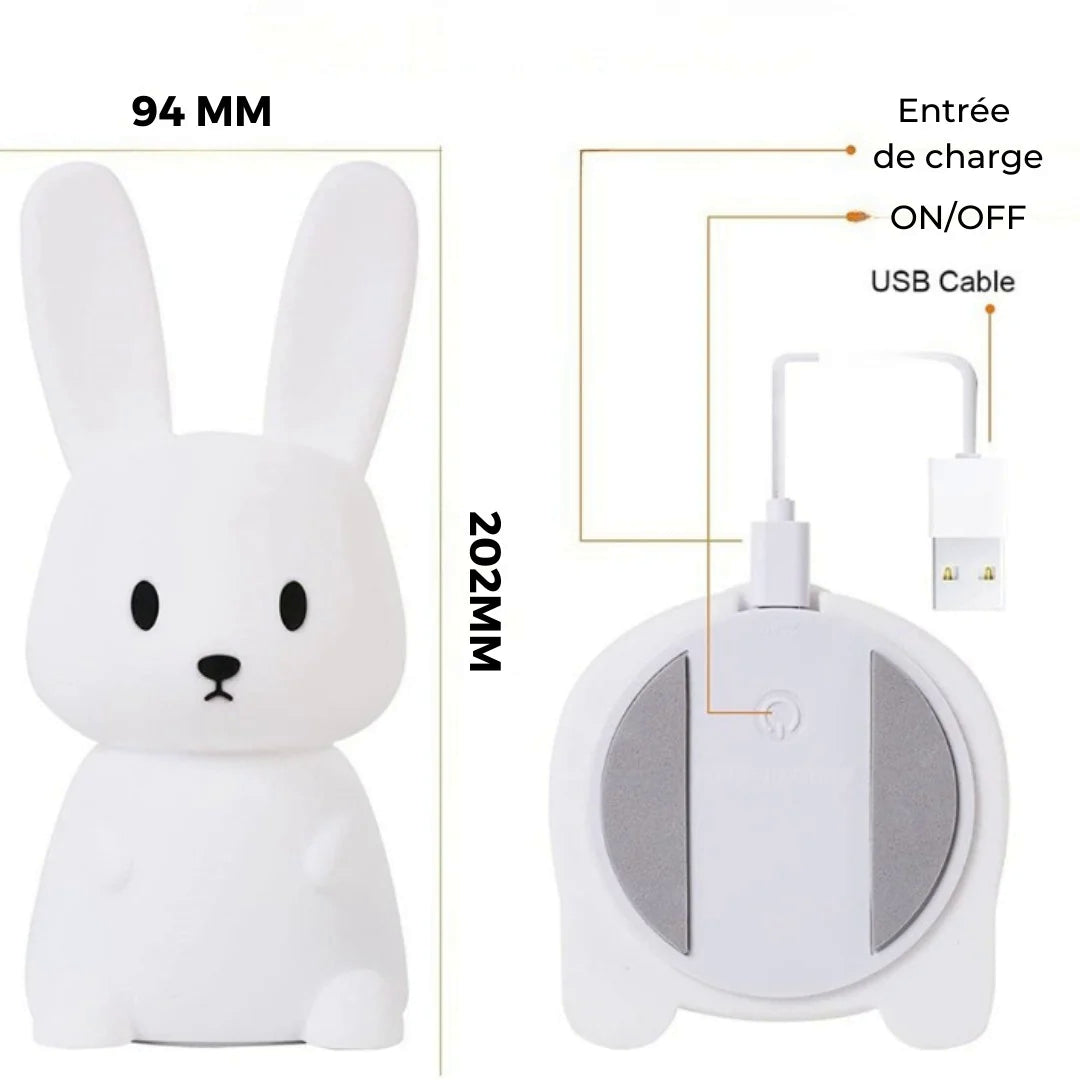 Veilleuse Bébé Lapin Silicone
