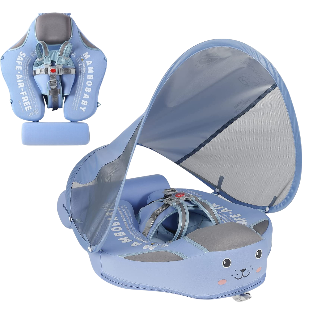 Bouée Bébé Flotteur avec Ombrelle et Repose-pieds