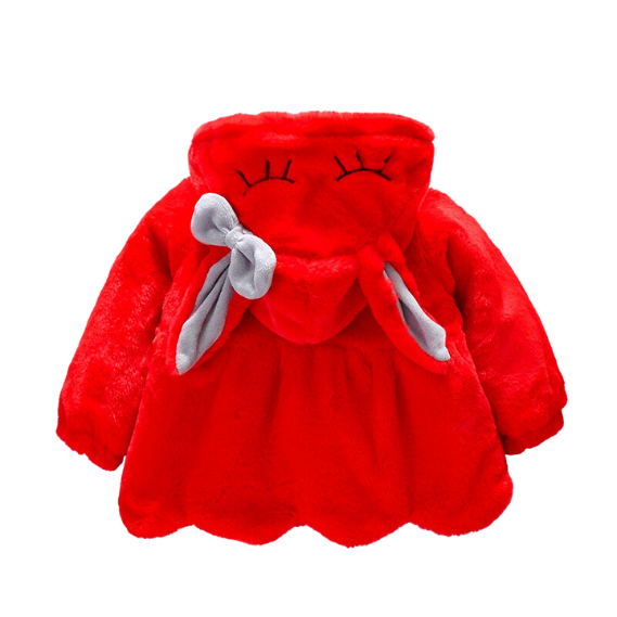 Manteau Bébé Lapin Polaire en Fausse Fourrure Fille
