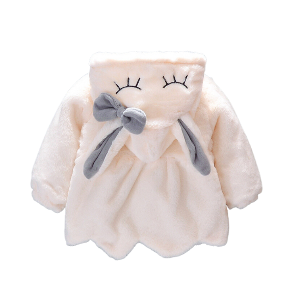 Manteau Bébé Lapin Polaire en Fausse Fourrure Fille