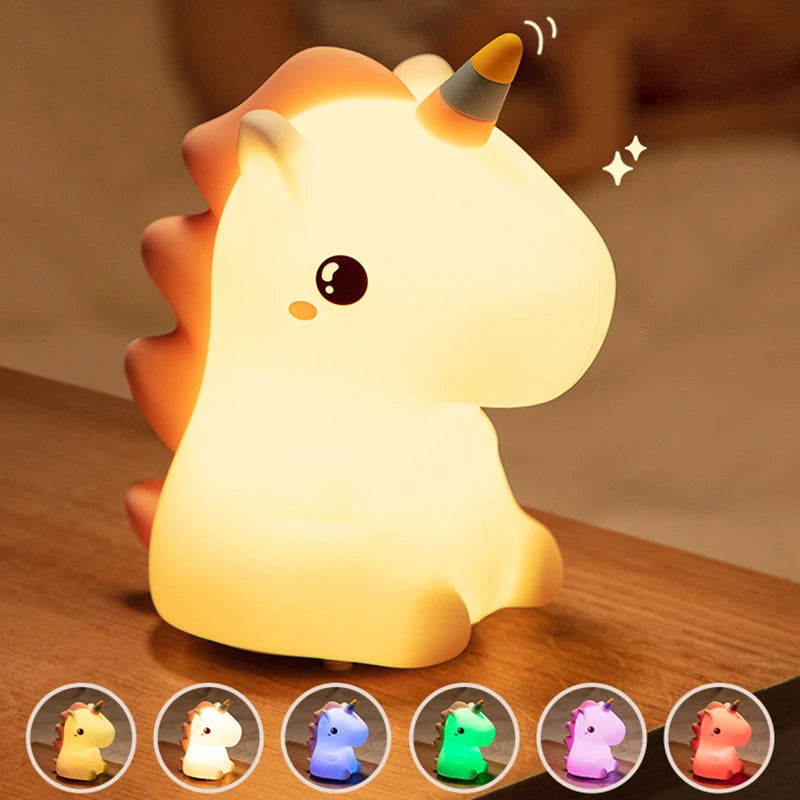 Veilleuse Licorne en Silicone LED