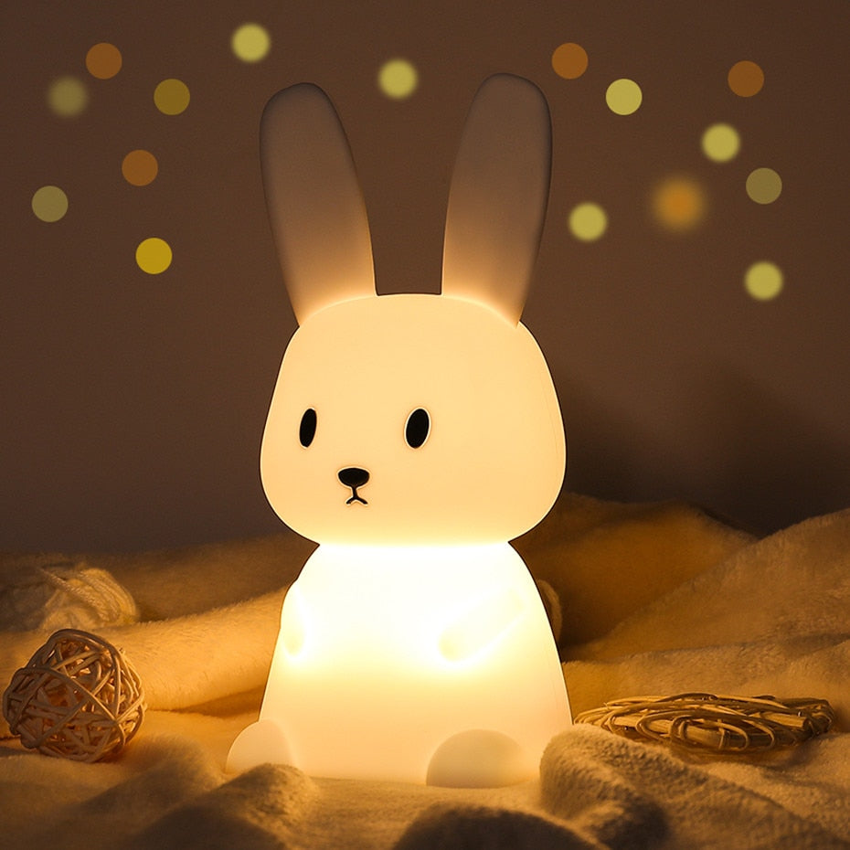 Veilleuse Bébé Lapin Silicone