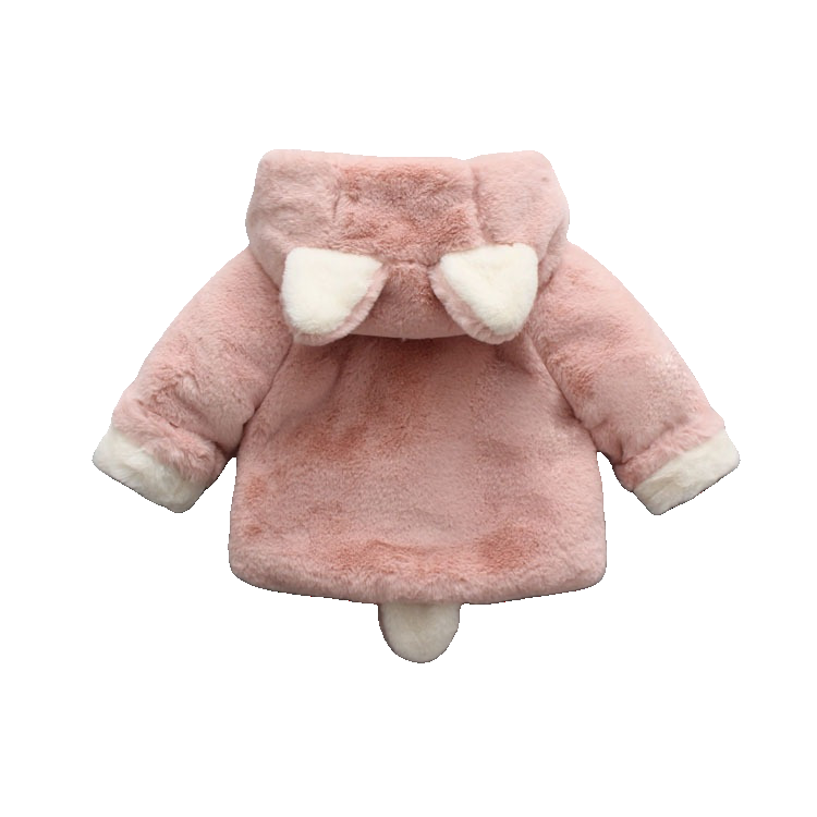 Manteau Bébé Lapin Polaire en Fausse Fourrure