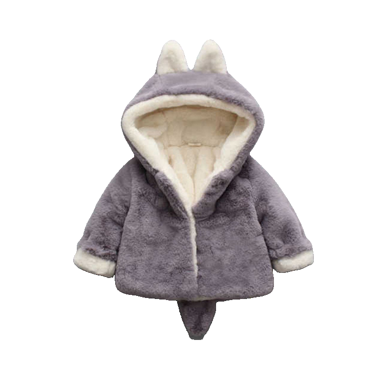 Manteau Bébé Lapin Polaire en Fausse Fourrure