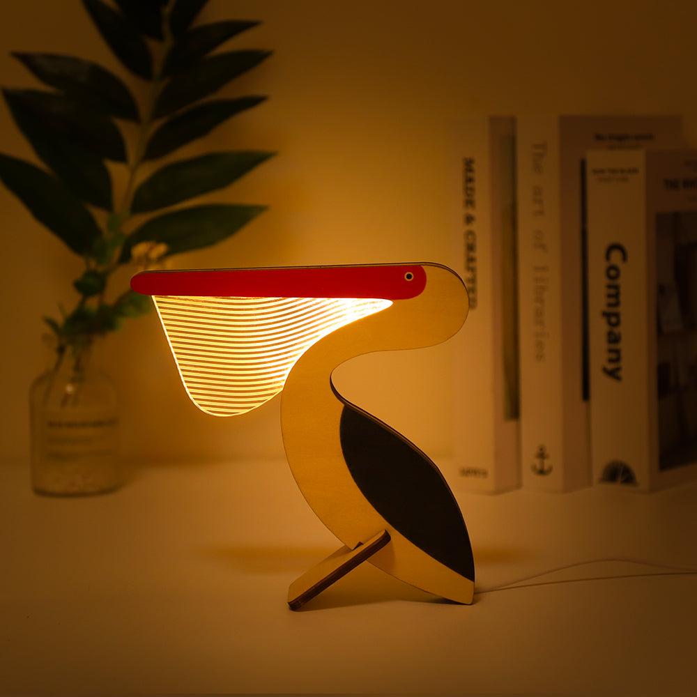 Veilleuse LED Animaux en Bois