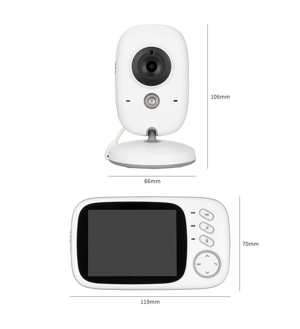 Babyphone Caméra avec Moniteur Bébé LCD et Vision Nocturne