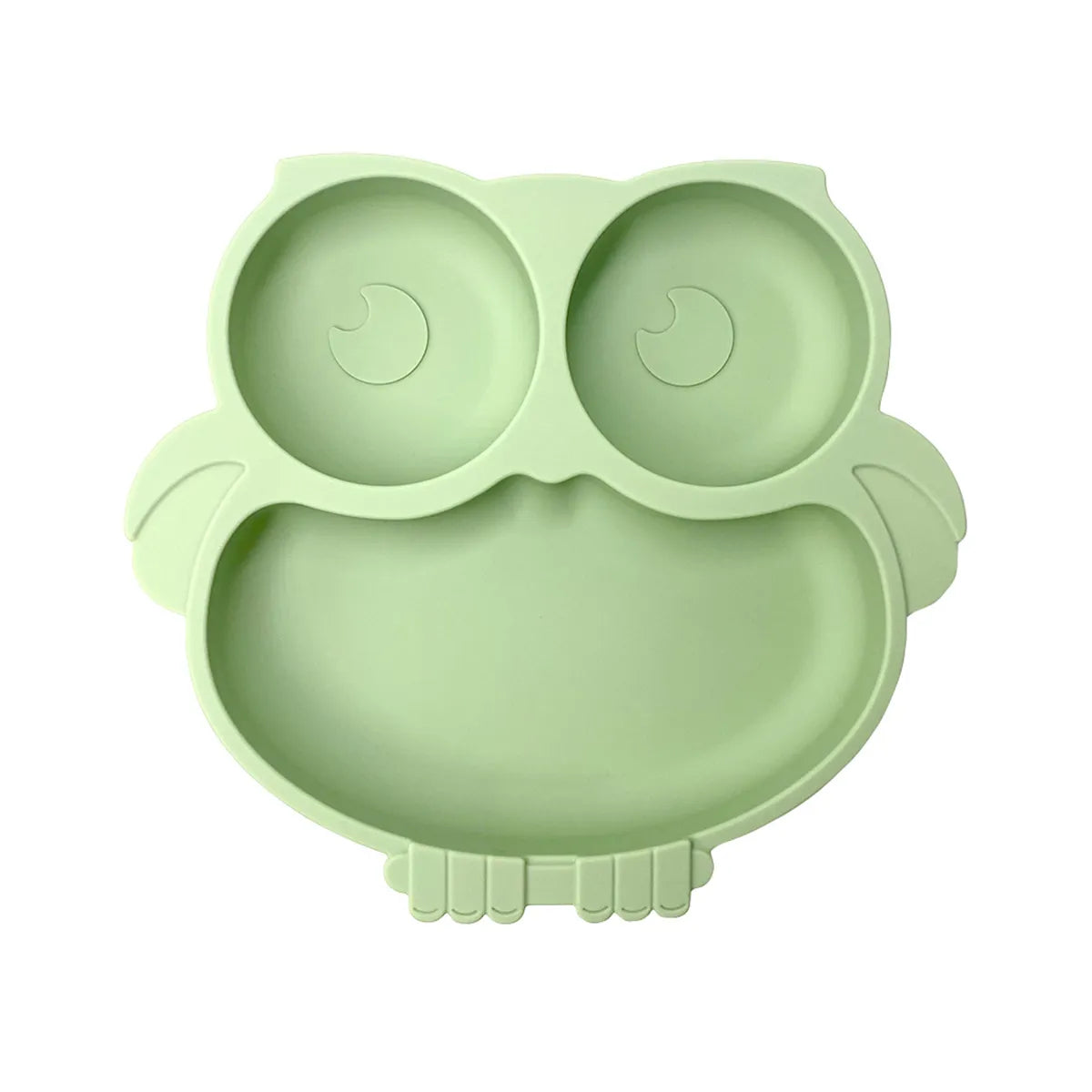 Assiette bébé ventouse avec compartiments - Hibou