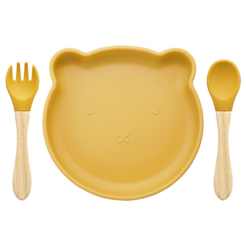 Coffret Repas Bébé Ours - Assiette et Couverts