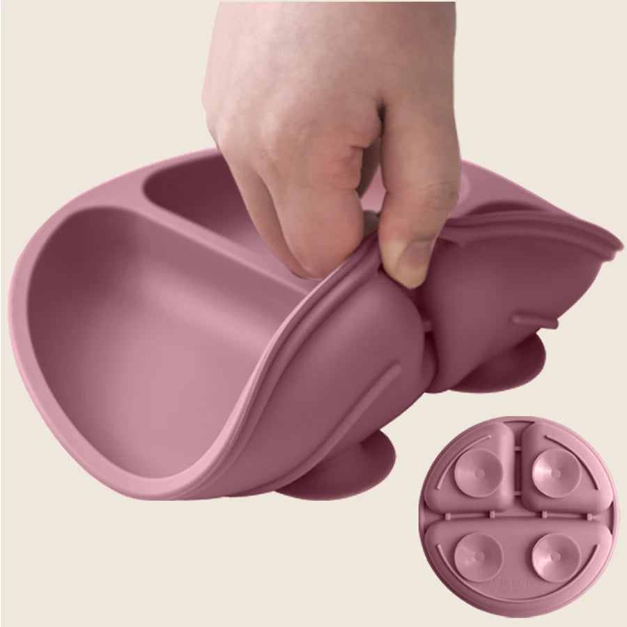 Assiette Bébé Ventouse avec Compartiments