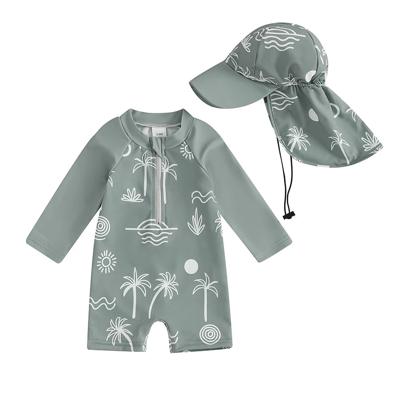 Maillot de Bain Bébé avec Casquette