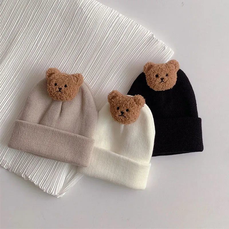 Bonnet Bébé Hiver Ourson