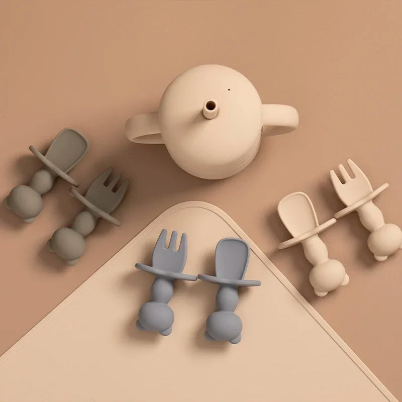 Lot de 2 Couverts d’Apprentissage pour Bébé