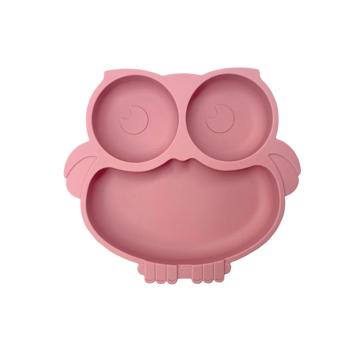 Assiette bébé ventouse avec compartiments - Hibou