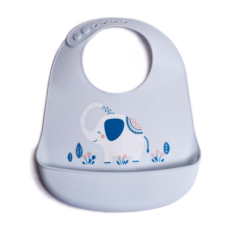 Bavoir en Silicone Imperméable pour Bébé - Animaux