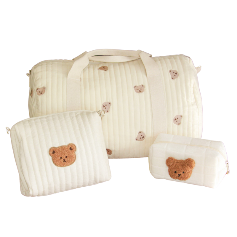 Sac à Langer Maternité Petit Ours et Trousses de Rangement